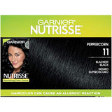 Garnier Nutrisse Nourishing Hair Color Creme, 11 Blackest Black (Packaging May Vary)