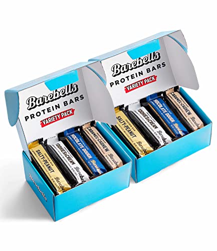 Barebells Protein Bars Variety Pack - 12 Count, Pack of 2 - Protein Snacks with 20g of High Protein - Chocolate Protein Bar with 1g of Total Sugars - Perfect on The Go Protein Snack & Breakfast Bars