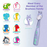 Brusheez® Kids’ Electric Toothbrush Set - Safe & Effective for Ages 3+ - Parent Tested & Approved with Gentle Bristles, 2 Brush Heads, Rinse Cup, 2-Minute Timer, & Storage Base (Luna The Llama)