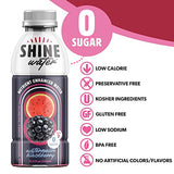 ShineWater Watermelon Blackberry -Pack of 12 (16.9 Fl Oz Each) - Naturally Flavored Electrolyte Water with Vitamin D, Powerful Hydration and Plant-Based Antioxidants, Zero Sugar, Low Calorie!