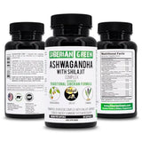 Siberian Green Ashwagandha with Altai Shilajit & Turmeric Ayurvedic Complex 60 Capsules – Traditional Siberian Formula Stress Relief, Mood, Energy Support, Immune System Recovery