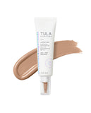 TULA Skin Care Radiant Skin Brightening Serum Skin Tint SPF-Facial Sunscreen Provides Broad Spectrum SPF 30 Protection, Tinted, Serum-Light Formula Brightens and Evens Skin-Shade 11, 1.0 fl oz.
