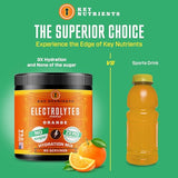 KEY NUTRIENTS Electrolytes Powder No Sugar - Tangy Orange Electrolyte Powder - Hydration Powder - No Calories, Gluten Free Keto Electrolytes Powder Packets (20, 40 or 90 Servings)