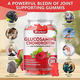 UPNEUTRI Sugar Free Glucosamine Chondroitin Gummies, Extra Strength 1500mg Glucosamine with Chondroitin MSM & Elderberry & Turmeric, Joint Support Supplement for Men & Women Joint Health