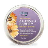 Epifany True All-Purpose Calendula & Comfrey Herbal Salve 2oz, Fragrance Free, Natural Herbal Ointment, Dry Skin Soothing Balm, Itch Relief, Organic Ingredients