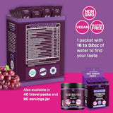 KEY NUTRIENTS Electrolytes Powder Packets - Fruity Grape 20 Pack Hydration Packets - Travel Hydration Powder - No Sugar, No Calories, Gluten Free - Made in USA