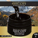 Sayan Pure Shilajit Resin 100g (660 Servings) 5 Month Supply Highly Potent Organic Fulvic Acid Supplement - Energy Boosting Detox Supports Immune System, Memory, and Focus