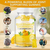 Sugar Free Glucosamine Chondroitin Gummies, Extra Strength 1500mg Glucosamine with Chondroitin MSM & Elderberry & Turmeric, Joint Support Supplement for Men & Women Move Free Joint Health
