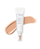 TULA Skin Care Radiant Skin Brightening Serum Skin Tint SPF-Facial Sunscreen Provides Broad Spectrum SPF 30 Protection, Tinted, Serum-Light Formula Brightens and Evens Skin-Shade 08, 1.0 fl oz.