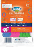 DenTek Kids Fun Flossers, Limited Edition Monster Flossers, 75 Count (Pack of 4)