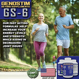 Genostim GS-6® Anti-Aging Protein Peptide Supplement-100mg of Hexatide Peptide Supports Youthful Energy, Accelerated Healing and Cellular Rejuvenation for Men and Women, 60 Tablets