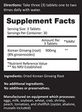 Auragin® Authentic Korean Red Ginseng – Made in Korea – 6 Year Roots – No Additives or Other Ingredients – 100% Red Panax Ginseng in Every Tablet