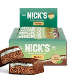 NICKS Protein Bars Mint Chocolate | 12g protein | 170 calories | Low Carb Keto Friendly Snacks No Added Sugar (Multipack 12 bars x 50g)