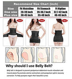 ChongErfei 2 in 1 Postpartum Belly Band - Recovery Belly/Pelvis Belt Black Support Postpartum Belly Band,Black One Size