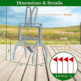 4 Pack Mole Traps That Kill Best, Mole Trap Easy to Set, Galvanized Steel Scissor Mole Traps for Lawns, Reusable Quick Capture Gopher Vole Traps Outdoor Use