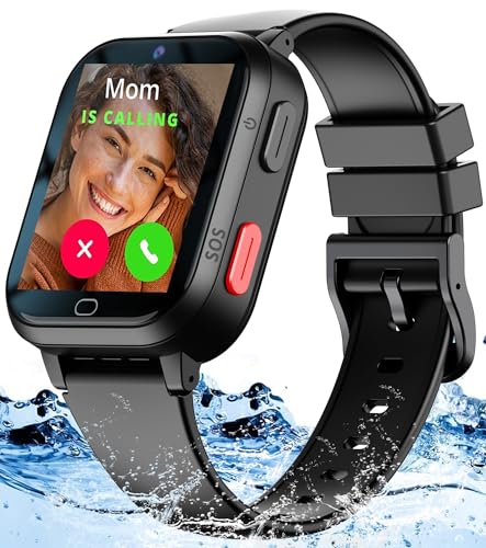 4G Kids Elderly Smart Watch Phone with GPS Tracker Global Watch for Children Real Time Tracking Video Phone Call Text Voice Message School Mode SOS Emergency Waterproof Whatsapp Line