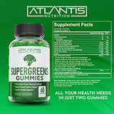 Supergreens Gummies 2-Pack Daily Green Superfoods Supplement w/Spinach, Broccoli, Moringa, Beet Root, Celery, Green Tea, & Acai for Immunity Support, Natural Raspberry Flavor, 120 Supergreen Gummies