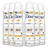 Lot of 6 Anti-Perisperant Deodorant INVISIBLE DRY BY DOVE 150ml