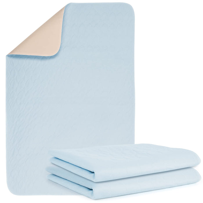 SOLOSHINE 2 Packs Reusable Incontinence Bed Pad, 36X41 Inch Washable Pee Pads, Waterproof Bed Pad & Pet Pad, Perfect for Kids, Adults, The Elderly and Pets