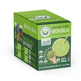 Kuli Kuli Moringa Oleifera Organic Leaf Powder & Green Smoothie, 100% Pure USDA Certified & Non-GMO Moringa Powder, Great with Smoothies, Tea, and Food, 0.4 Ounce, Pack of 20 (KK_PM)