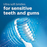 Philips Sonicare Genuine Sensitive Replacement Toothbrush Heads for Sensitive Teeth, 3 Brush Heads, White, HX6053/64