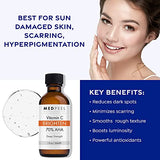 MedPeel 70% AHA & Vitamin C Brightening Essential Peel Kit, Includes Peel, Prep, Neutralizer, Deep Strength Professional Grade Chemical Face Peel, Reduces Age Spots, 1oz/30ml (Kit of 3)