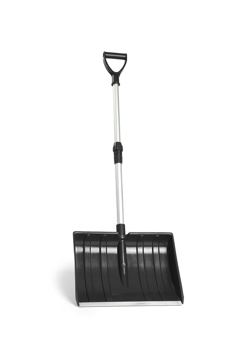 Meititi Large Snow Shovel for Driveway, 47 Inch Portable Lightweight Snow Shovel with Ergonomic D-Grip, Non-Slip Sponge and Durable Aluminum Blade for Snow Removal, Garden, Car, Camping, Black