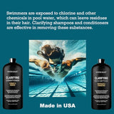 MYSTÉRE BEAUTÉ Clarifying Shampoo and Conditioner Set- Hydrating, Calming & Removes Buildup, For All Hair Types, Clarifying Cleanse for Dirt, Oil & Hard Water Buildup, for Men Women - 16 fl oz each