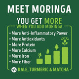 Kuli Kuli Moringa Oleifera Organic Leaf Powder & Green Smoothie, 100% Pure USDA Certified & Non-GMO Moringa Powder, Great with Smoothies, Tea, and Food, 4 Pack