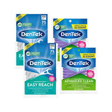 DenTek Complete Clean, Variety Pack, Fresh Mint Angles Floss Picks (75ct), & Interdental Cleansers (32ct) (2 of Each)