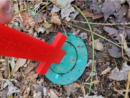 Termite Bait Station Key & Hook Tool | Easy Access & Comfort | Termite Access Tool (Red)