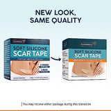 NUVADERMIS Silicone Scar Tape for Surgical Scars - 120" x 1.5" Roll - Extra Long Scar Sheets for C-Section, Tummy Tuck, Keloid, and Surgical Scars - Reusable Medical Grade Silicone Scar Tape 2 Pack