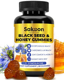 Sakoon nutrition Black Seed Oil & Honey Gummies W/ 2%+ THYMOQUINONE | Nigella Sativa Seeds| Super antioxidant for Immune Support, Joints, Digestion, Hair & Skin | 60 Gummies