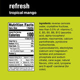 vitaminwater refresh electrolyte enhanced water w/ vitamins, tropical mango drinks, 20 fl oz, 12 Pack