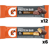 Gatorade Whey Protein Bars, Variety Pack, 2.8 oz bars , 18 Count (Pack of 1)