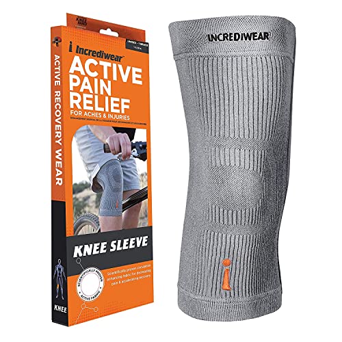 Incrediwear Knee Sleeve – Knee Braces for Knee Pain, Joint Pain Relief, Swelling, Inflammation Relief, and Circulation, Knee Support for Women and Men, Fits 18”-22” Above Kneecap (Grey, XX-Large)