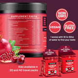 KEY NUTRIENTS Electrolytes Powder No Sugar - Sweet Cherry Pom Electrolyte Powder - Hydration Powder - No Calories, Gluten Free Keto Electrolytes Powder Packets (20, 40 or 90 Servings)