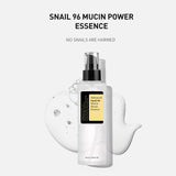 2Pcs Advanced Snail Mucin 96% Power Repairing Essence, Snail Mucin Serum, Hydrating Serum for Face with Snail Secretion Filtrate for Dull Skin & Fine Lines (100ml/3.38 fl.oz)