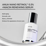 Anua Retinol Serum for Anti-Aging, Textured skin, Acne | 0.11% Retinol, 5% Niacinamide, 20+Soothing Ingredients Gentle for Beginner (30ml /1.01 fl.oz.)