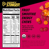 Honey Stinger Organic Fruit Smoothie Energy Chew | Gluten Free & Caffeine Free | For Exercise, Running and Performance | Sports Nutrition for Home & Gym, Pre and Mid Workout | 12 Pack, 21.6 Ounce