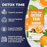 Total Tea Detox Tea & Energy Tea Set - 25 Day Detox Tea - Herbal SIim Tea with Chamomile - Hibiscus Tea and Ginger Root for Colon Cleanse – Natural Citrus & Cinnamon Herbal Tea for Digestive Health