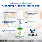 Medcosa No Water Body Wash Full Body Cleansing Foam for Adults and Elderly Care | Rinse Free | Waterless Body Wash for People | Wipe away Cleanser (3 Bottles)