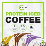 Chike High Protein Iced Coffee Naturally Sweetened Sampler Pack, 20 G Protein, 2 Shots Espresso, Non-GMO, Keto Friendly and Gluten Free, 6 Single Serve Packets