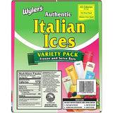 Wyler's Authentic Italian Ice Fat Free Freezer Bars Original Flavors 2oz bars, 96 count