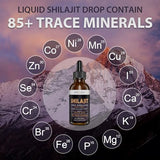 Shilajit Resin Organic Liquid Supplement, Shilajit Himalayan Organic, Shilajit Liquid Drop, Shilajit Drop Contain 85 Trace Minerals, Alternative to Resin & Capsules, 60 ml