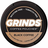 Grinds Coffee Pouches | 3 Cans of Black Coffee | 18 Pouches Per Can | 1 Pouch eq. 1/4 Cup of Coffee (Black Coffee)