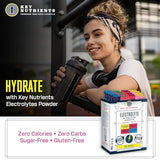 KEY NUTRIENTS Electrolytes Powder Packets No Sugar - 4 Delicious Flavors in Hydration Packets 20 Pack - No Calories, Gluten Free Electrolytes Powder Packets - Keto Friendly, Non GMO, Made in USA