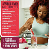 KEY NUTRIENTS Electrolytes Powder No Sugar - Sweet Cherry Pom Electrolyte Powder - Hydration Powder - No Calories, Gluten Free Keto Electrolytes Powder Packets (20, 40 or 90 Servings)