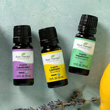 Plant Therapy Top 3 Organic Essential Oil Singles Set 10 mL (1/3 oz) Lemon, Lavender & Peppermint 100% Pure Essential Oils, Undiluted, Natural Aromatherapy for Diffusion and Body Care