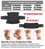 ChongErfei 2 in 1 Postpartum Belly Wrap Waist/Pelvis Belt C-Section Natural Birth Back Support Girdle Postpartum Recovery Belt (Black-3 straps, One Size)